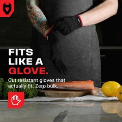 Premium Cut Resistant Gloves Food Grade — Level 5 Protection; Ambidextrous; M…
