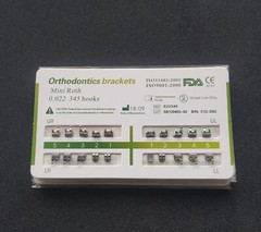 100Packs Dental Orthodontic Metal Brackets Mini Roth 022 345 hooks Mesh Base