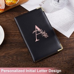 Server Books Alphabet Waitress Book Cute Waiter Book Zipper Pocket Leather A-Z