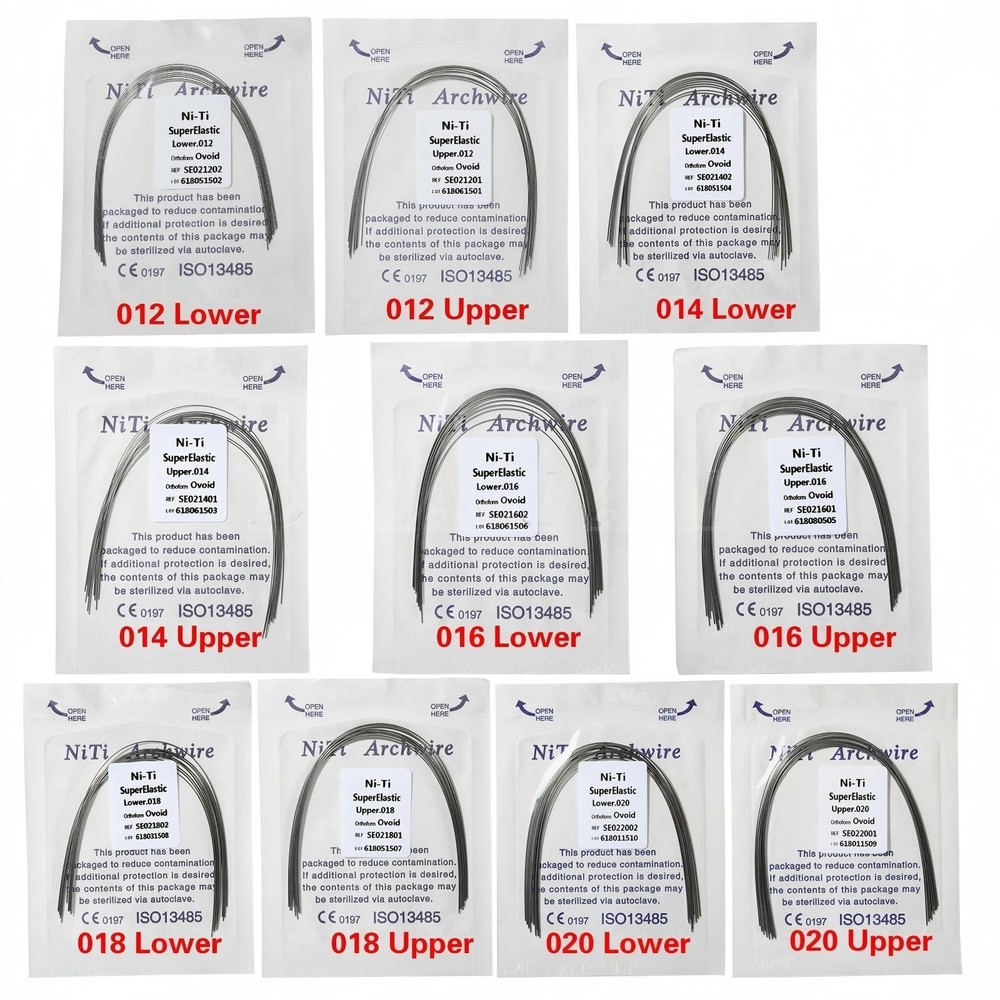 10Pcs Orthodontic Dental Super Elastic NIti/Thermal Activated/SS Round Arch Wire