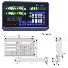 2Axis DRO 12″ 36″ Linear Scale Digital Readout Display Bridgeport 9X42 Table,US
