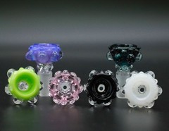 Pyrex Lab Glass Slide Color Wart Funnel Bowl 14mm Fitting Tobacco Hookah Bong