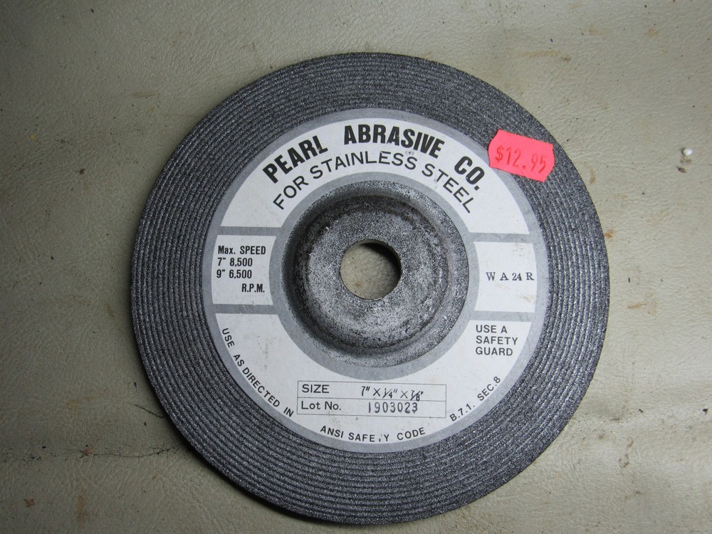 Pearl Abrasive Co. for Stainless Steel 7″ x 1/4″ x7/8″