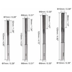 9pcs Chucking Reamer Set Lathe Machine Straight Flute Milling Cutter HSS H8 C492
