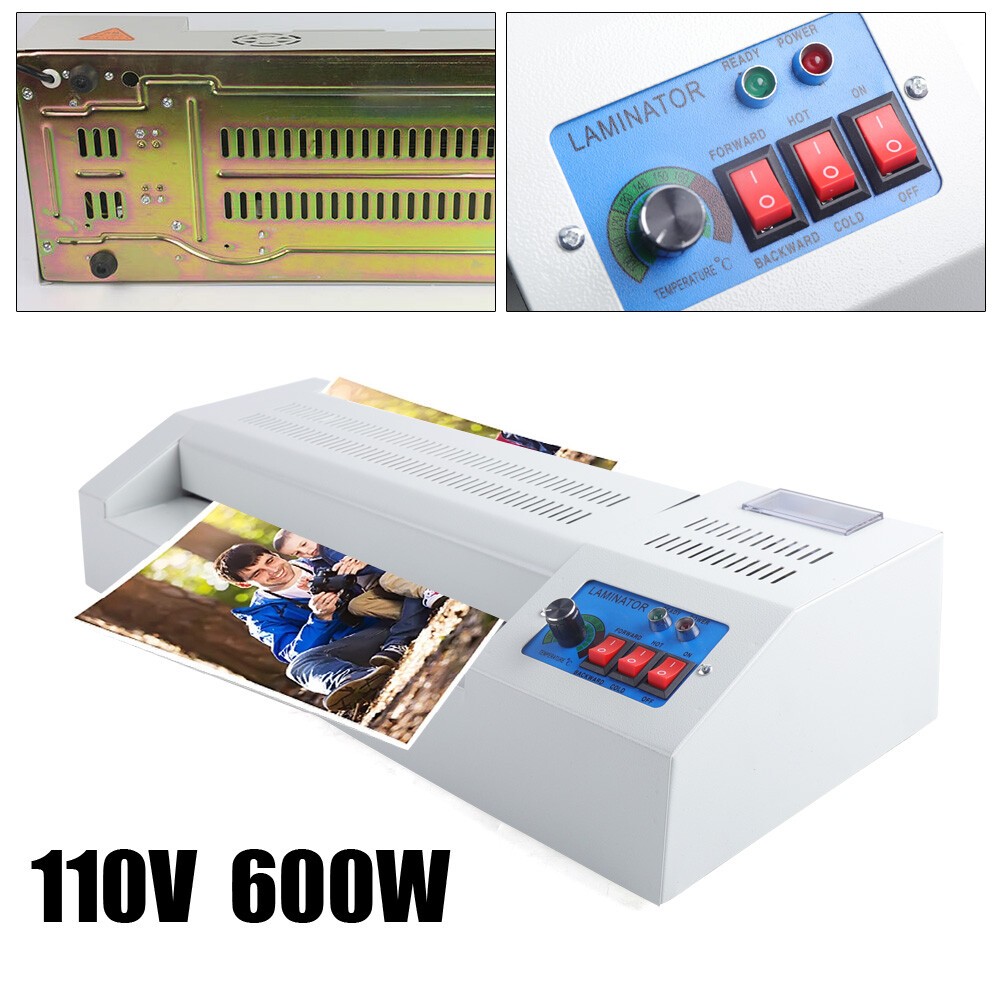 13″ Laminating Machine A3 A4 Thermal Laminator Machine 4 Roller Hot Cold Film