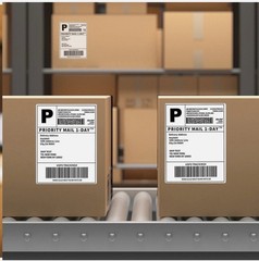 4″x6″ Fanfold Direct Thermal Shipping Labels for Zebra and Rollo 500 PCS