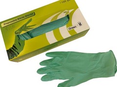 100 PCS WORK GLOVE GREEN NITRILE GLOVES,POWDER FREE,8 MIL, M-L-XL