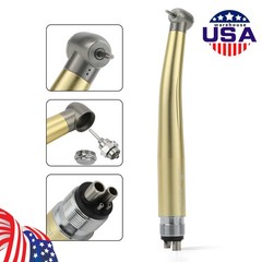 NSK Style Dental High Speed Handpiece Turbine 4 Holes 7 Colors Rotor Golden