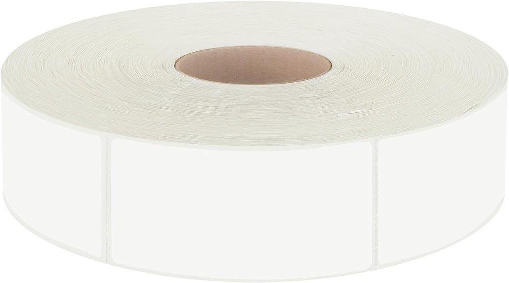 600 PCS Rectangular Stickers, Blank Write on Labels Self-Adhesive Roll White