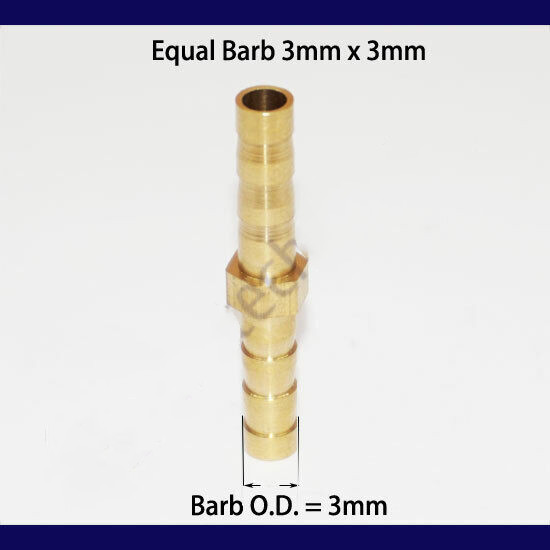 Brass Fitting Hose Barb Tube Connector Reducer Splitter Adapter to Tee Fuel inch