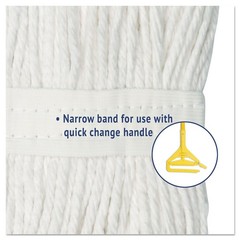 Boardwalk 2024RCT No. 24 Rayon Cut-End Wet Mop Head – White (12/Carton) New