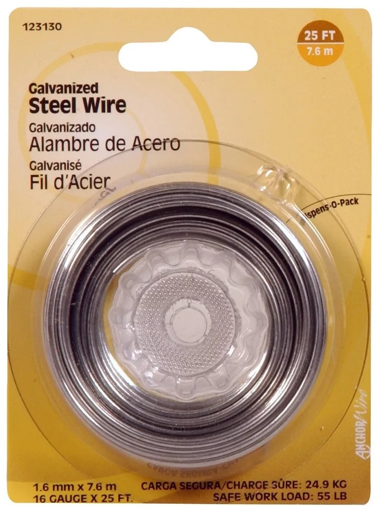 1.6mm x 175-ft. Hillman Galvanized Steel 12 Ga. Wire