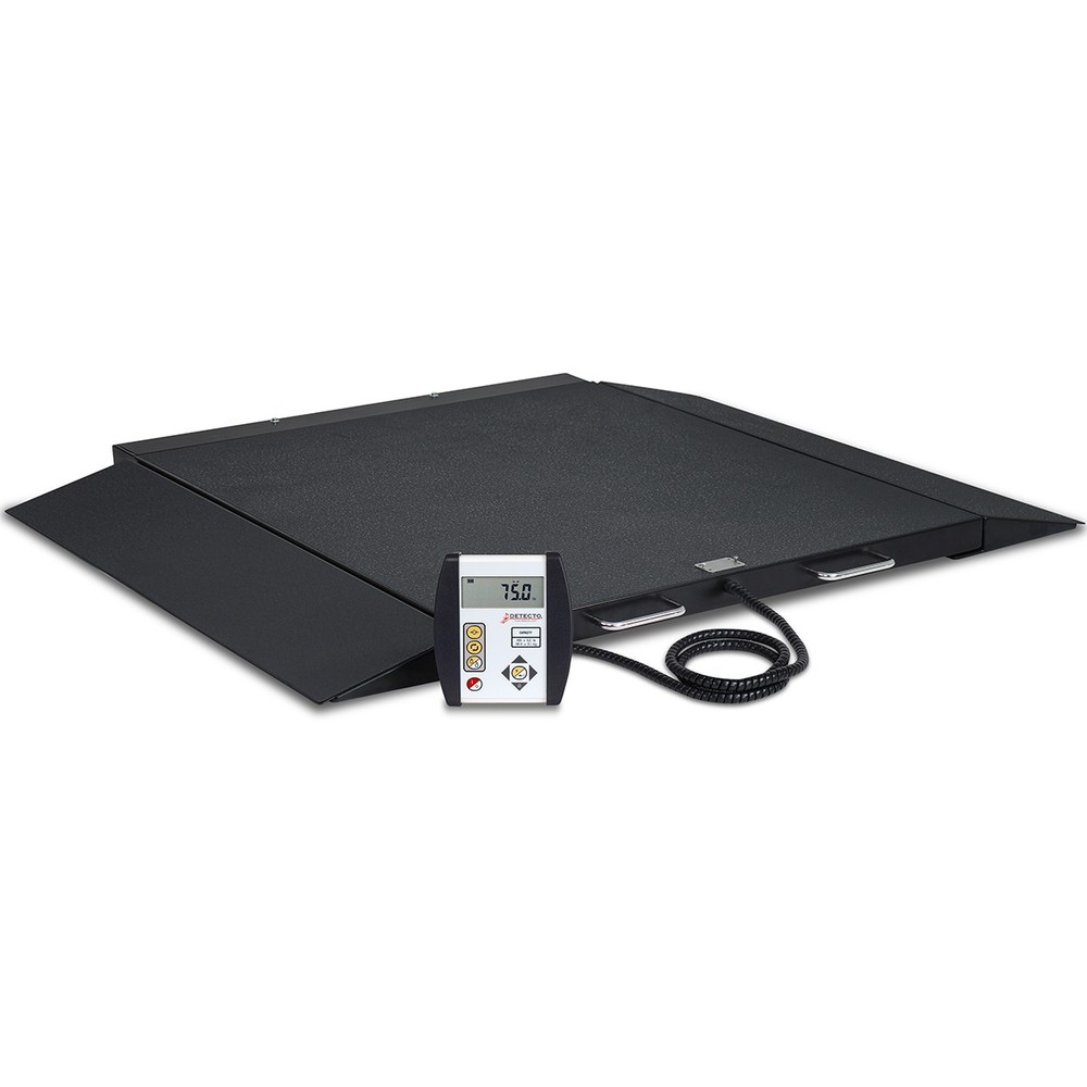 Detecto 6400 Portable Wheelchair Scale 1,000 lb x 0.2 lb BMI WiFi w/ AC Adapter
