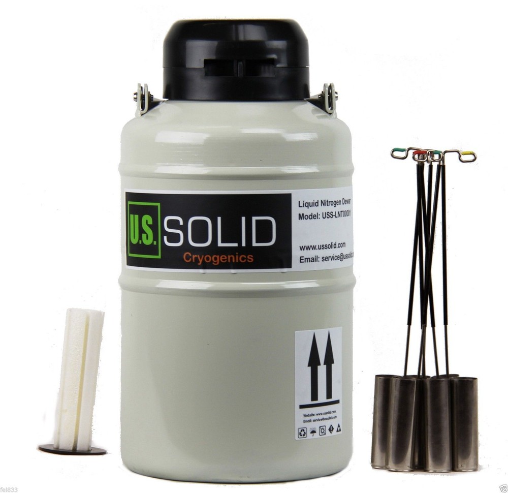 U.S. Solid 3L Cryogenic Container Liquid Nitrogen LN2 Tank