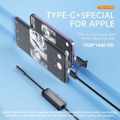 For Android Cell Phones iPhone iOS Endoscope Inspection Camera Snake Cam HD1080P