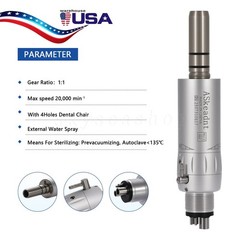 1-10 ASkeadnt Dental Slow Low Speed Handpiece Air Motor E-type 4Holes Micromotor