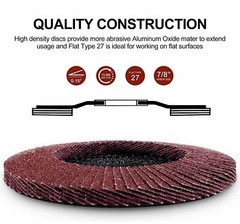50PCS 4.5 x7/8″ Flap Disc 4-1/2 60 Grit Angle Grinder Sanding Grinding Wheel T27