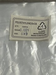 6″x9″ Clear Plastic Bags 100 Flat Open Top Poly Baggies 1Mil