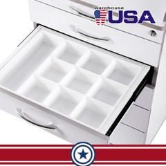 AZDENT Dental Mobile Cabinet Cart with Drawers /Tool Cart Trolley with Sockets