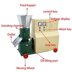 4mm Feed Pellet Machine Electric Poultry Feed Grinder&Pelletizer 220V200-250kg/h