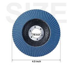 40PCS 4-1/2″ Zirconia Flap Disc 40 Grit Angel Grinder Sanding Grinding Wheels