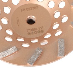 7″ Concrete Grinding Cup Wheels 12 Turbo Diamond Abrasive Seg 5/8″-11 Arbor