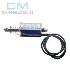 DC Solenoid Valve Electromagnet 12V Spring Push-Pull Through Type JF-0530B