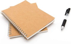 Soft Cover Spiral Notebook Journal 2-Pack, Blank Sketch Book Pad, Wirebound Memo