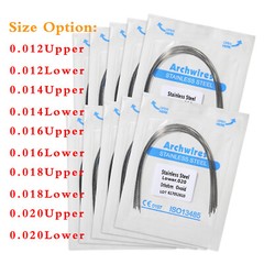 10pack Dental Ortho Arch Wire Super Elastic Niti/SS Round Rectangular Ovoid Form