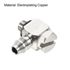 2pcs 3.5mm Barb M3x0.5 Male Thread Hose Pipe Fitting Elbow Electroplated Copper