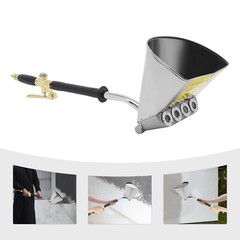 Cement Mortar Sprayer 4 Jets Stucco Sprayer Mortar Spray Gun Hopper Wall Paint
