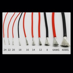Flexible Soft Silicone Wire Cable 8/10/12/14/16/18/20/30 AWG Tinned Copper RC