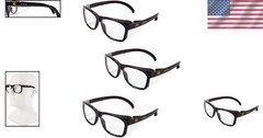 3 Pairs of KleenGuard V30 Maverick Clear Safety Glasses – Ideal for Construction