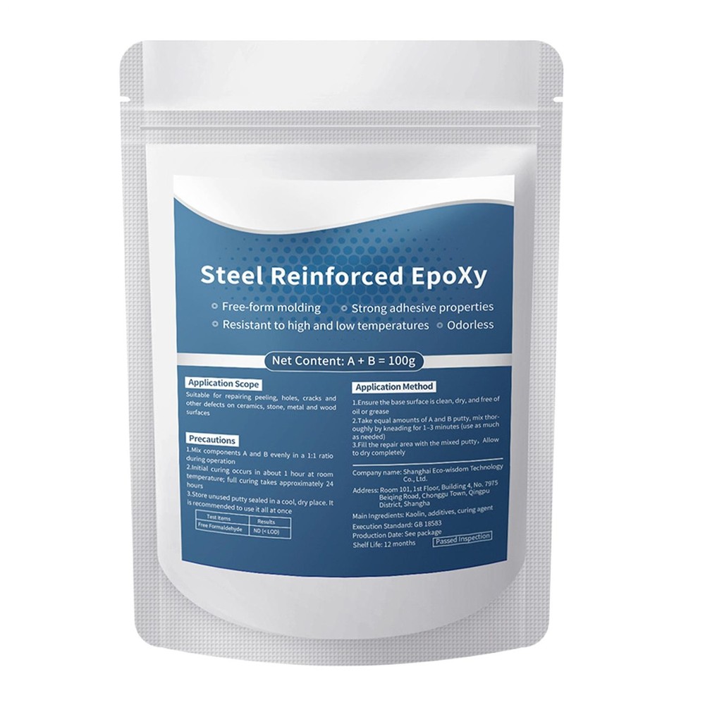 Steel Reinforced Epoxy Putty Waterproof Repair Clay for Metal Wood Car Crack Fix