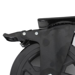 4Pcs Heavy Duty Casters Black 6″ W/ Brake 360° steering With 2× Hardware Kits