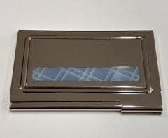 Pocket Chrome Business Card Holder Case Wallet for Business ID Credit Cards-NOS