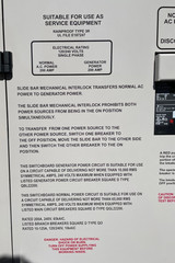 Manual 200 amp Generator transfer switch w/200 amp RS receptacle Square D Panel