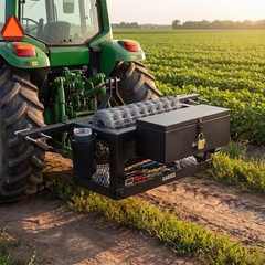 Tractor Tool Box 24”x10”x10” Rear Mount Basket Toolbox for Most Tractors