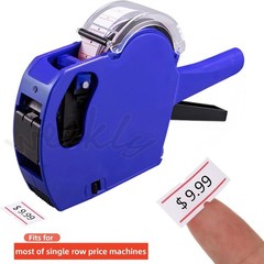 Red line Price Tag Gun Sticker 600 Labels Per Roll Refill Ink Roller For MX-5500