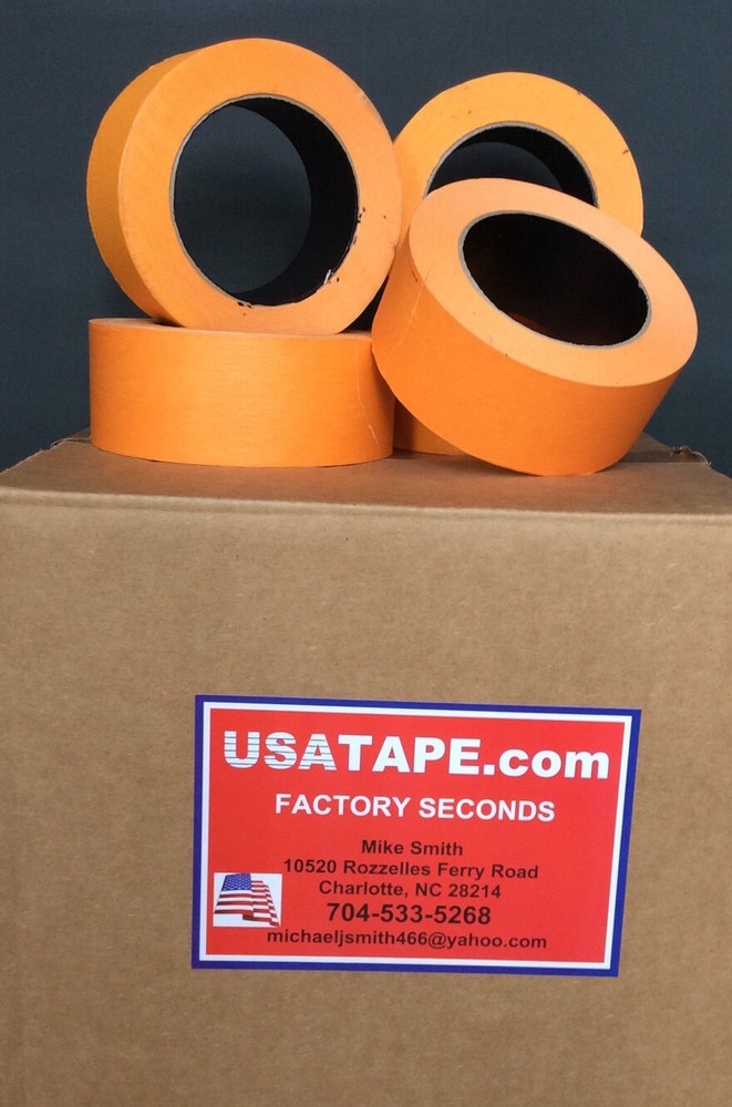 32 Rolls 1 1/2″ X 60 Yrds Orange Automotive Painters Masking Tape BODYSHOP
