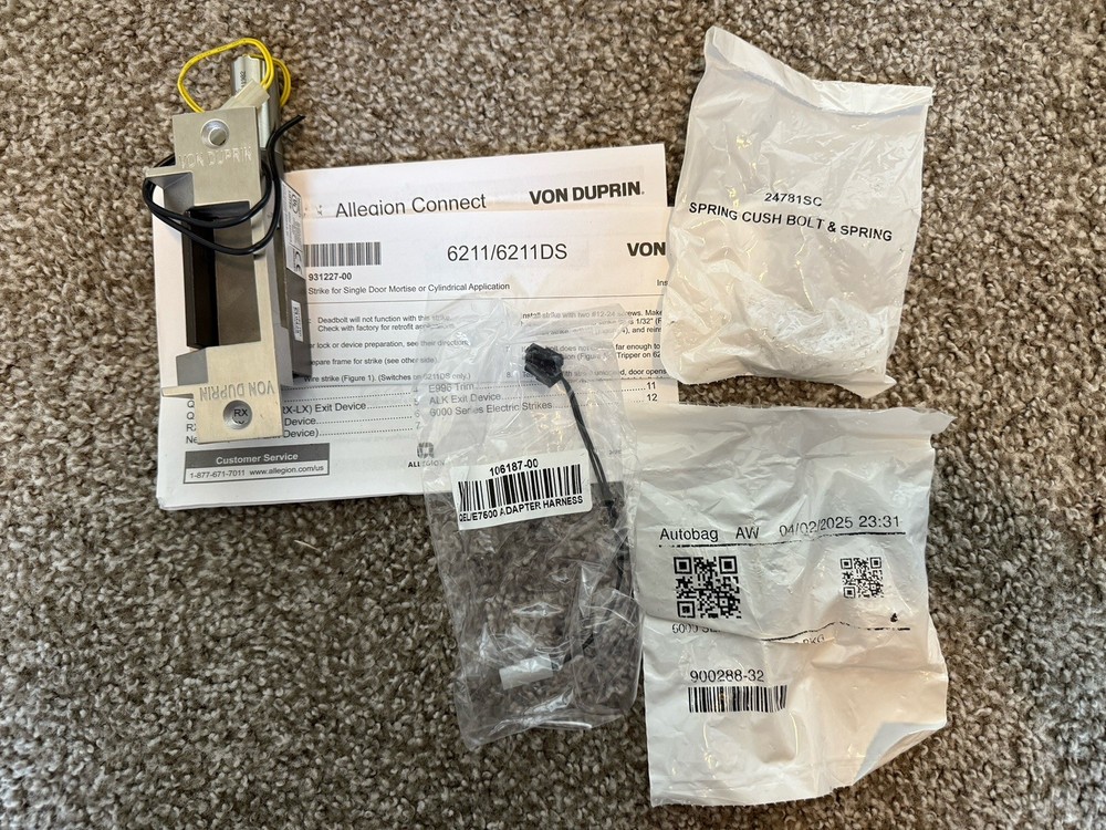 Von Duprin Electric Door Strike 6211-US32D-12VDC-FS-CON **SEE DETAILS**