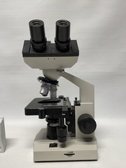 OMAX Binocular Compound Microscope w/ Mechanical Stage 4 With Camera. Read. Y4