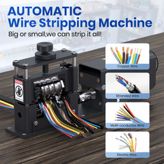 Automatic Wire Stripper Machine with Upgraded Motor(250 MCM–14 AWG)