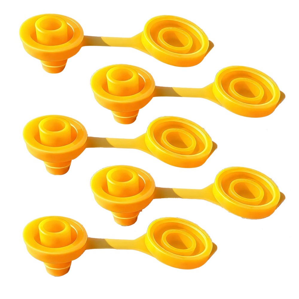 5PCS Yellow Ventilation Caps For Gas Cans 8mm Universal Fuel Jug Replacement