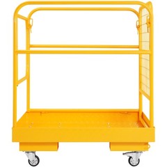 VEVOR Forklift Safety Cage Work Platform 36×36 in 1200lbs with Wheels for Aerial