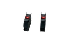 (LOT OF 2) ZBE-102 Single contact block silver alloy screw clamp terminal 1NC