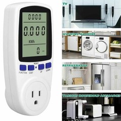 LCD Power Meter Consumption Energy Analyzer Watt Amps Volt Electricity Monitor