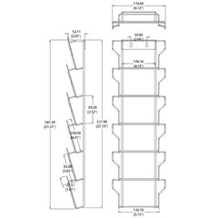 Horizontal Wall Mount 6 Pockets 6X4″ Greeting Card Post Card Rack Holder Display