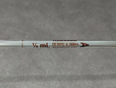 FISHERBRAND Glass Class A 0.5-40mL Bulb Volumetric Reusable Pipette Pipet 13-650