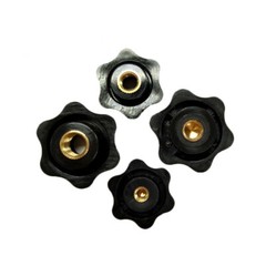 Thumb Screw Bolts Female Thread Black Round Fluted Clamping Knob M4 to M12